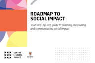 Cover page titled “Roadmap to Social Impact” with colourful abstract shapes and UNSW branding.